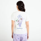T-shirt imprimé fleurs Bridgerton ecru femme