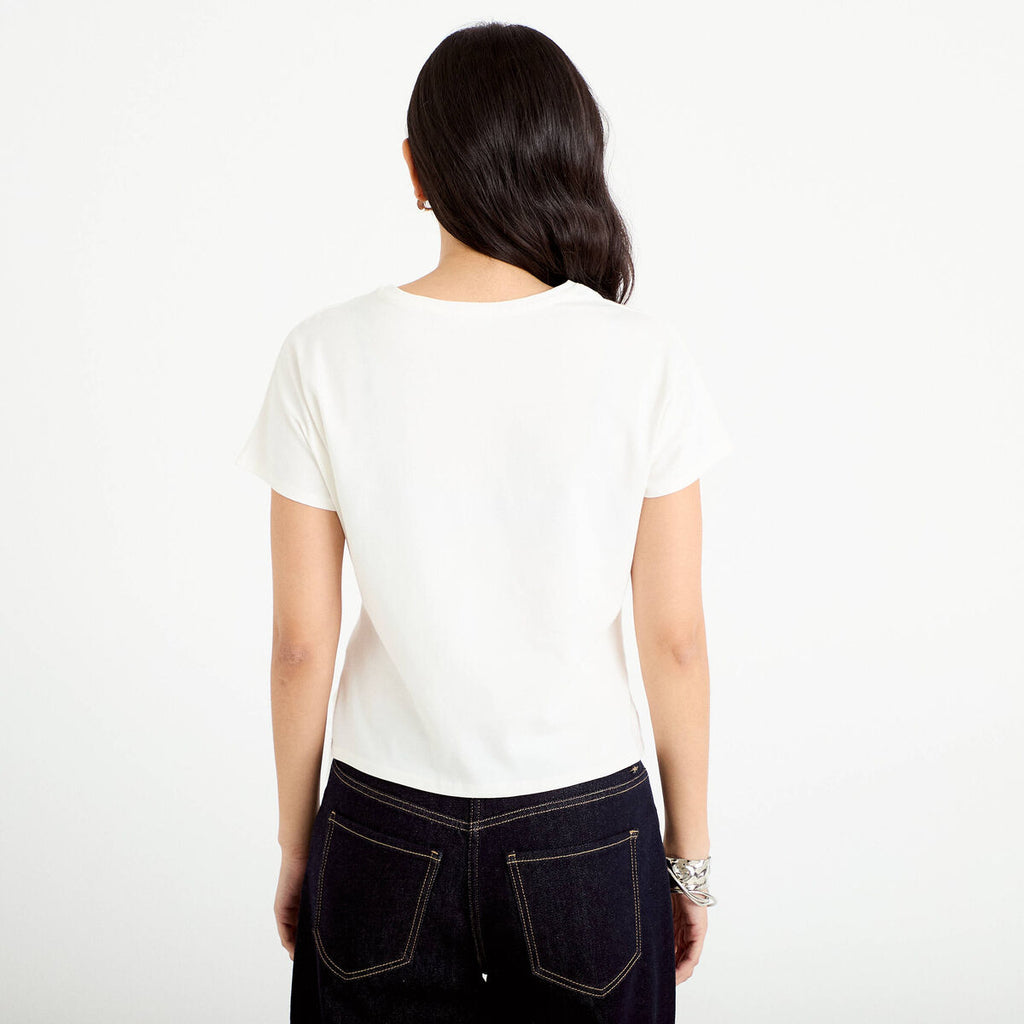 T-shirt ceinturé ecru femme