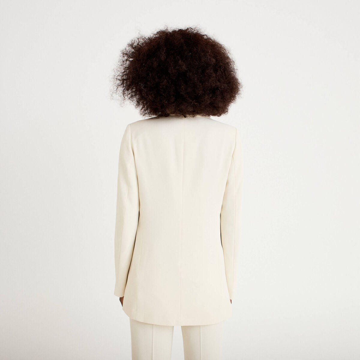 Veste cintrée manches longues ecru femme