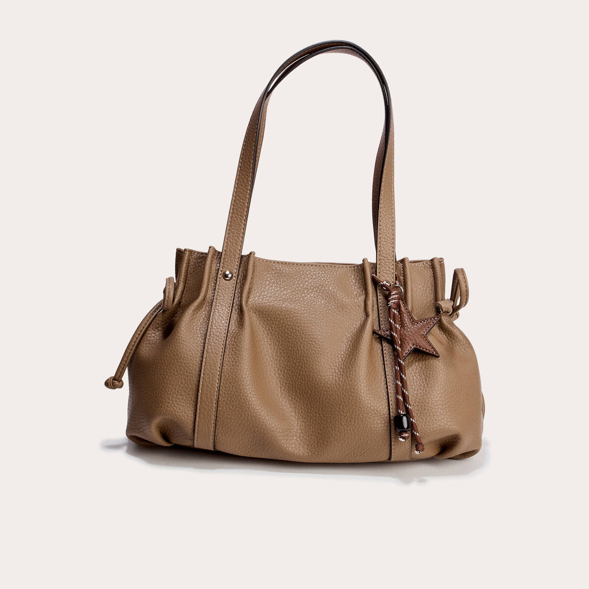 Sac porté épaule beige femme