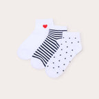 Lot de 3 paires chaussettes ecru femme