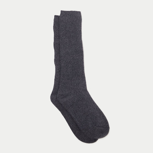 Chaussettes hautes gris foncé femme