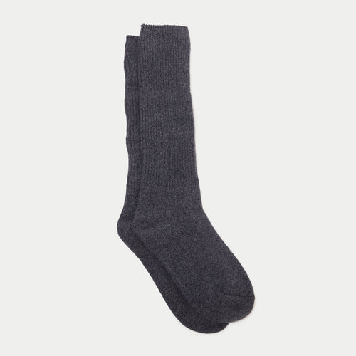 Chaussettes hautes gris foncé femme