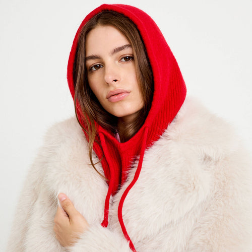Cagoule rouge femme