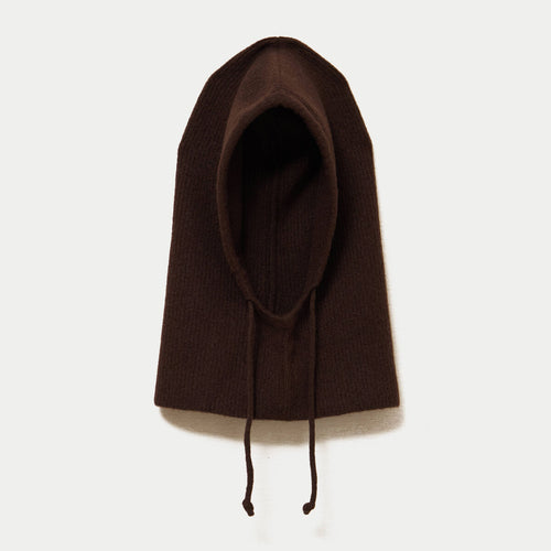 Cagoule marron foncé femme