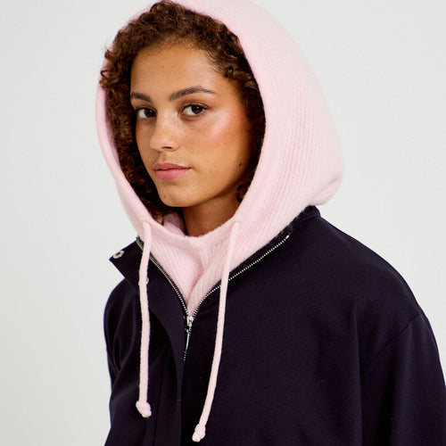 Cagoule rose clair femme