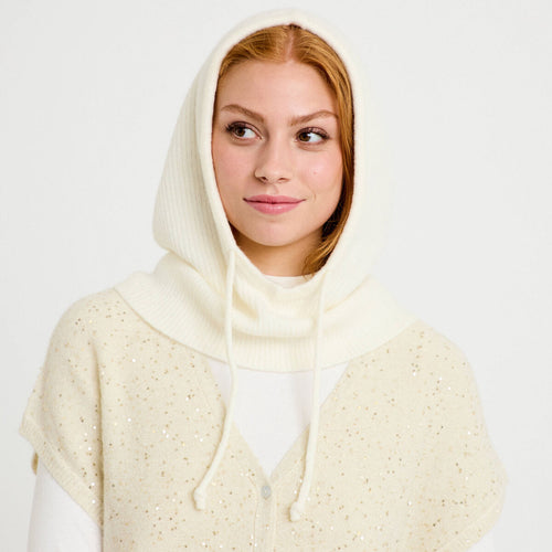 Cagoule ivoire femme