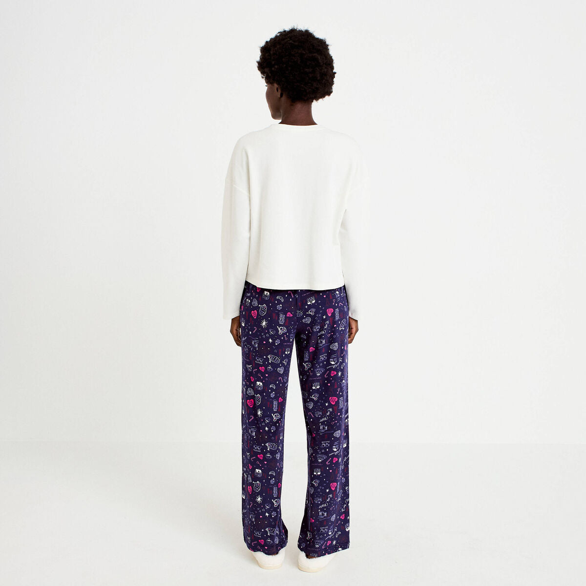 Lot de 2 pyjamas manches longues bleu femme