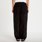 Pantalon bouffant taille standard noir femme