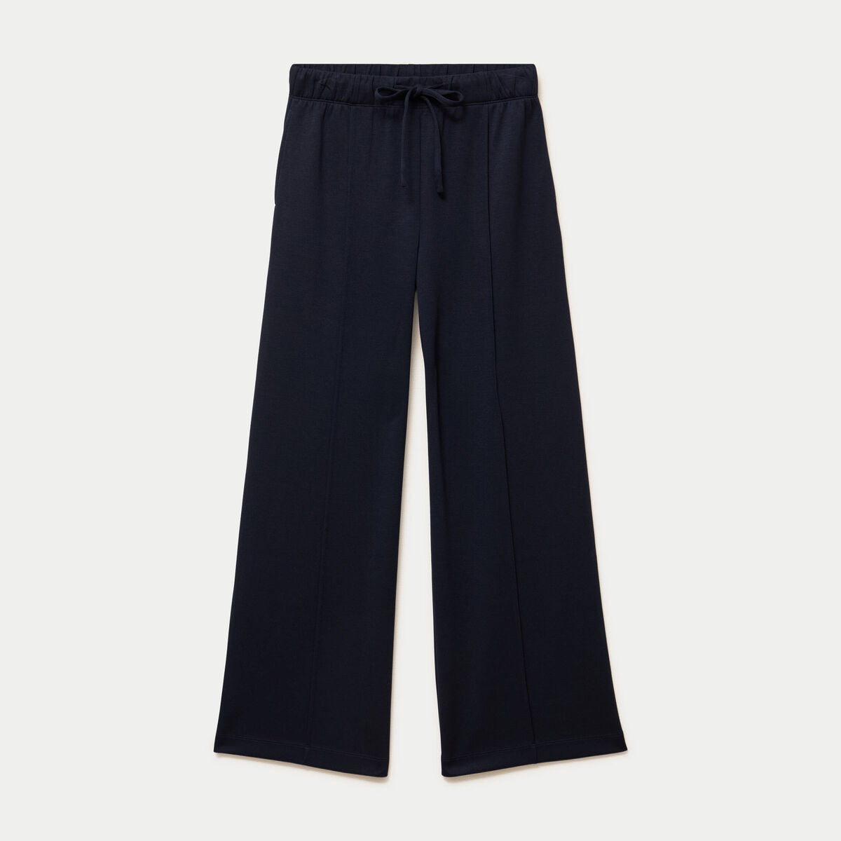 Jogging bootcut taille haute bleu marine femme