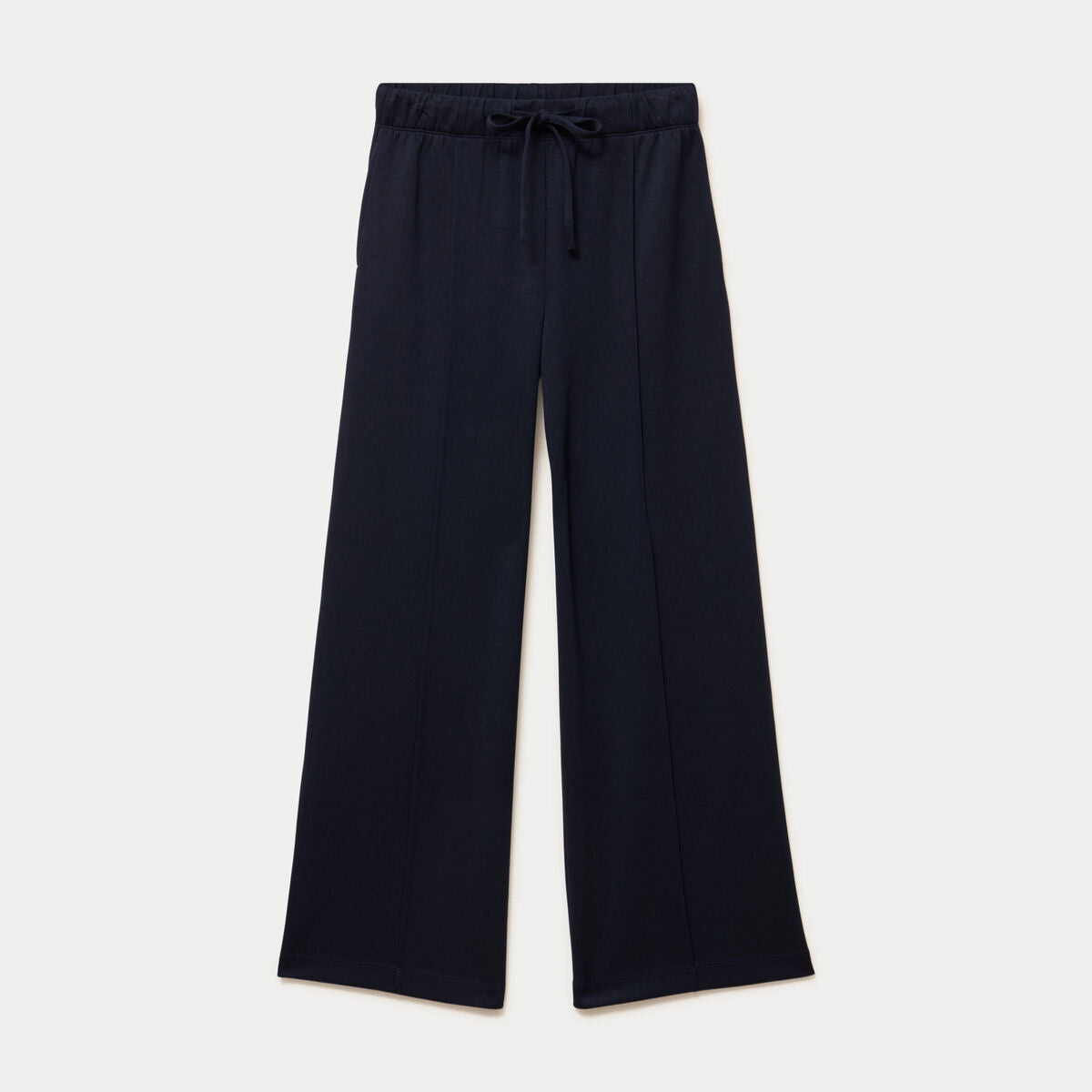 Jogging bootcut taille haute bleu marine femme