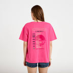 T-shirt oversize manches courtes rose fushia femme