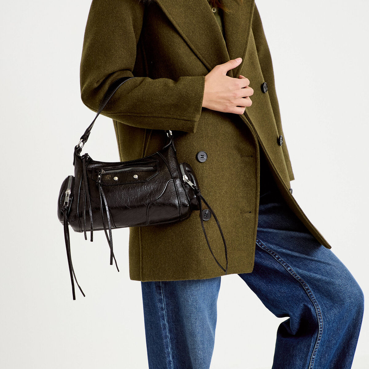 Sac porté épaule noir femme