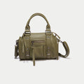 Sac porté main vert kaki femme