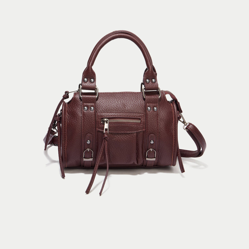 Sac porté main bordeaux femme