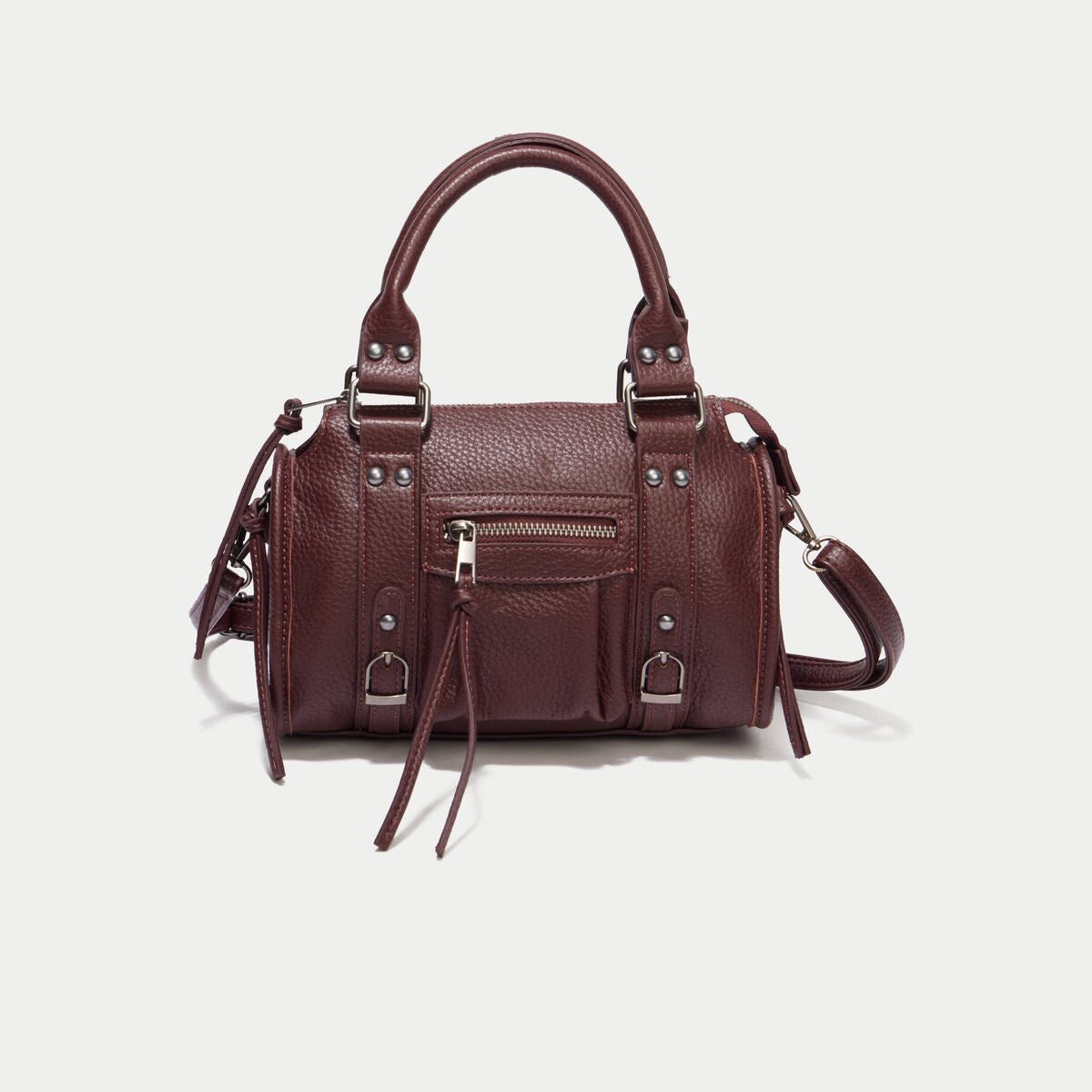 Sac porté main bordeaux femme