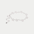 Ceinture fine avec chaîne gris argent femme