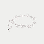 Ceinture fine avec chaîne gris argent femme