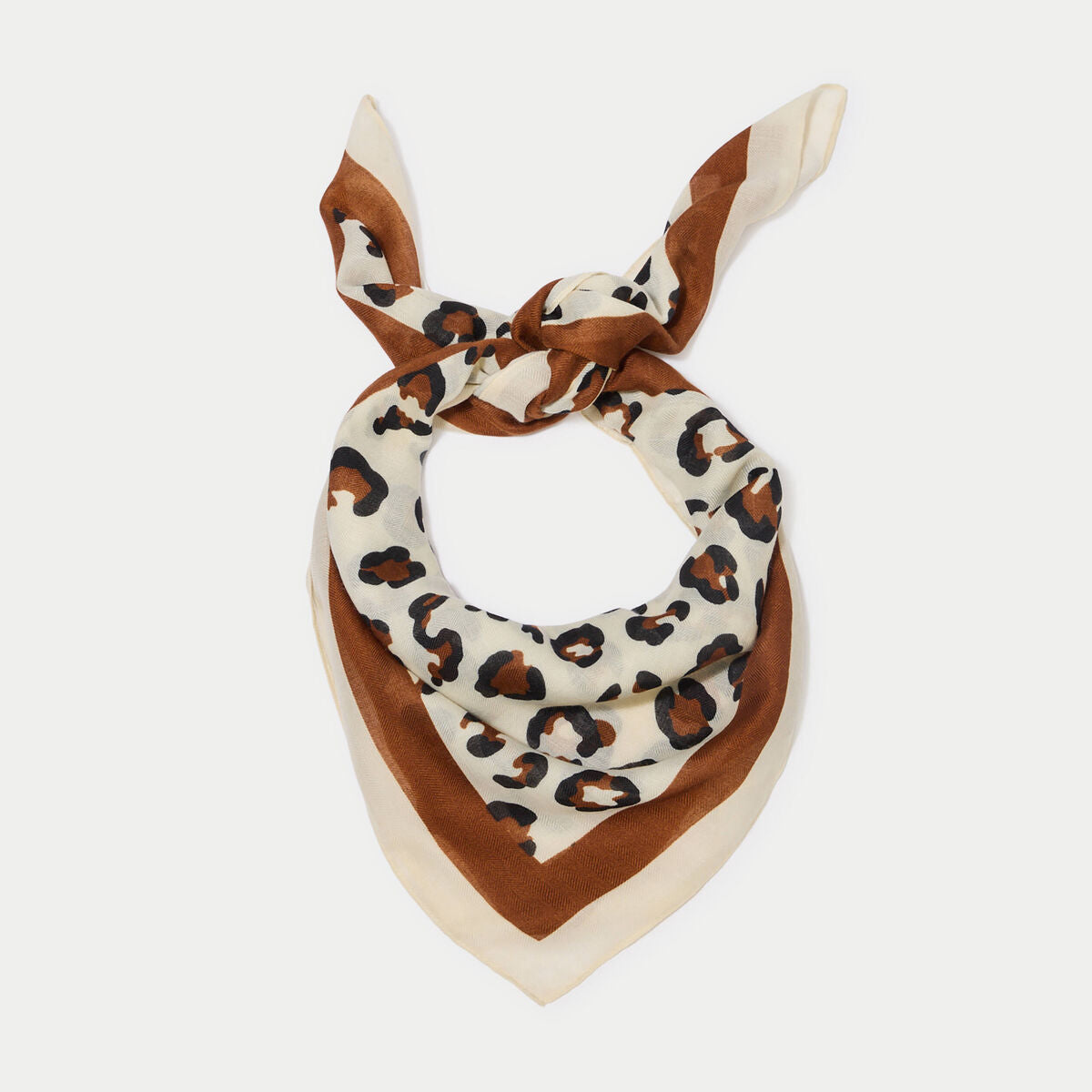 Foulard effet satiné ecru femme