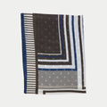 Foulard satiné soyeux marron foncé femme
