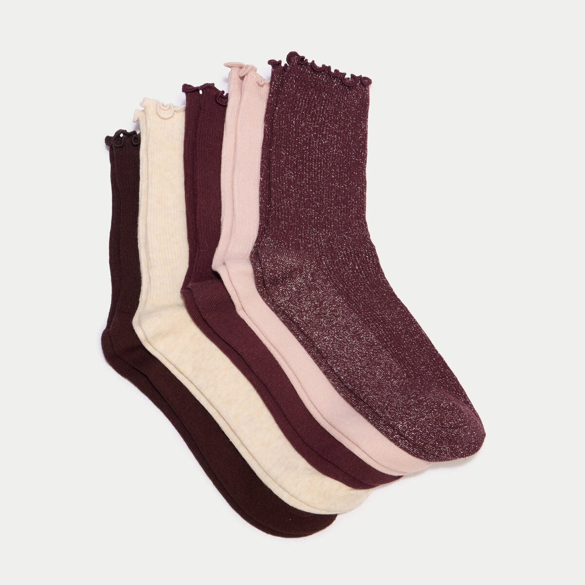 Lot de paires de chaussettes violet foncé femme