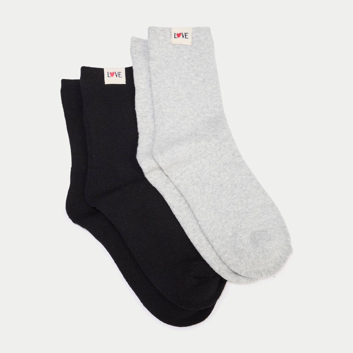Lot de 2 paires de chaussettes noir femme