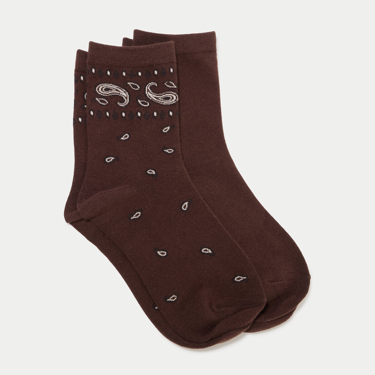 Lot de 2 paires de chaussettes marron foncé femme