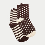 Lot de 2 paires de chaussettes marron foncé femme