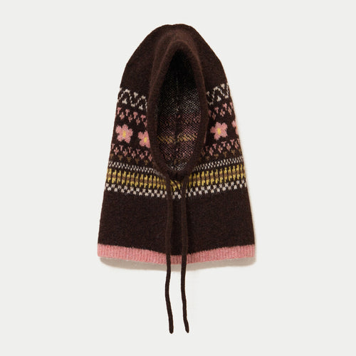 Cagoule marron foncé femme