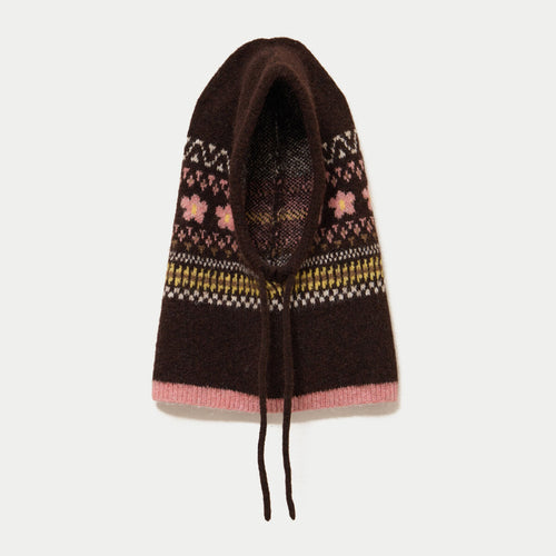Cagoule marron foncé femme