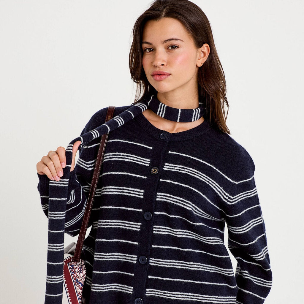 Écharpe bleu marine femme