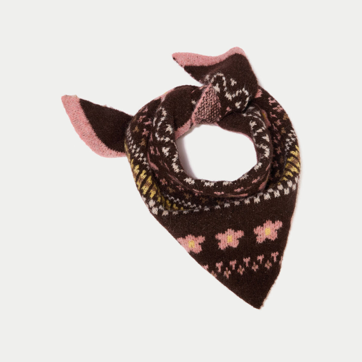 Foulard marron foncé femme