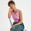 Débardeur bretelles larges violet femme
