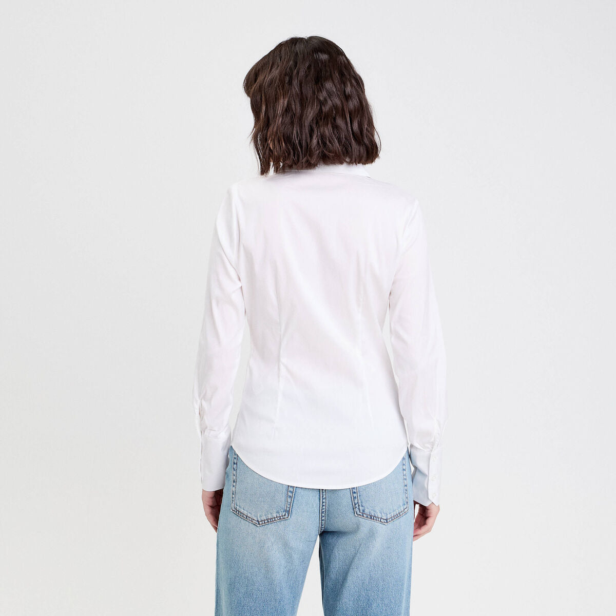 Chemise manches longues ecru femme