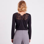 T-shirt manches longues noir femme