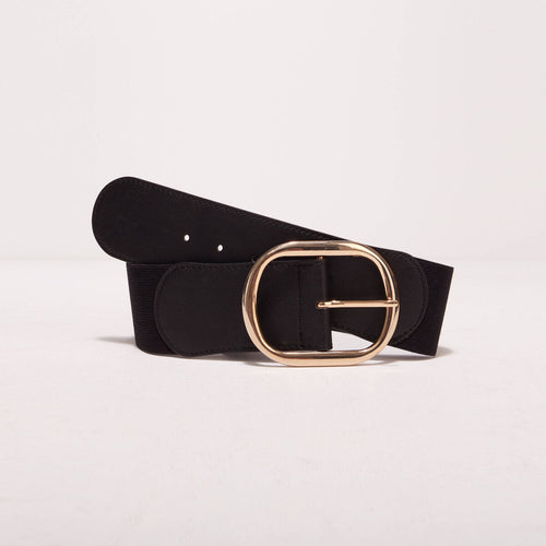 Ceinture élastiquée noir femme