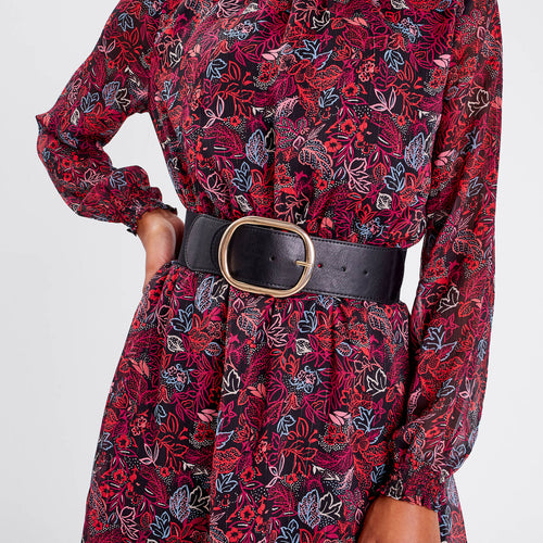 Ceinture élastiquée noir femme